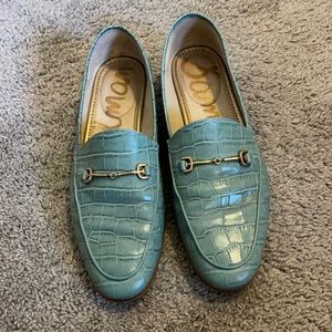 Sam Edelman Lorraine Blue Croc Loafer